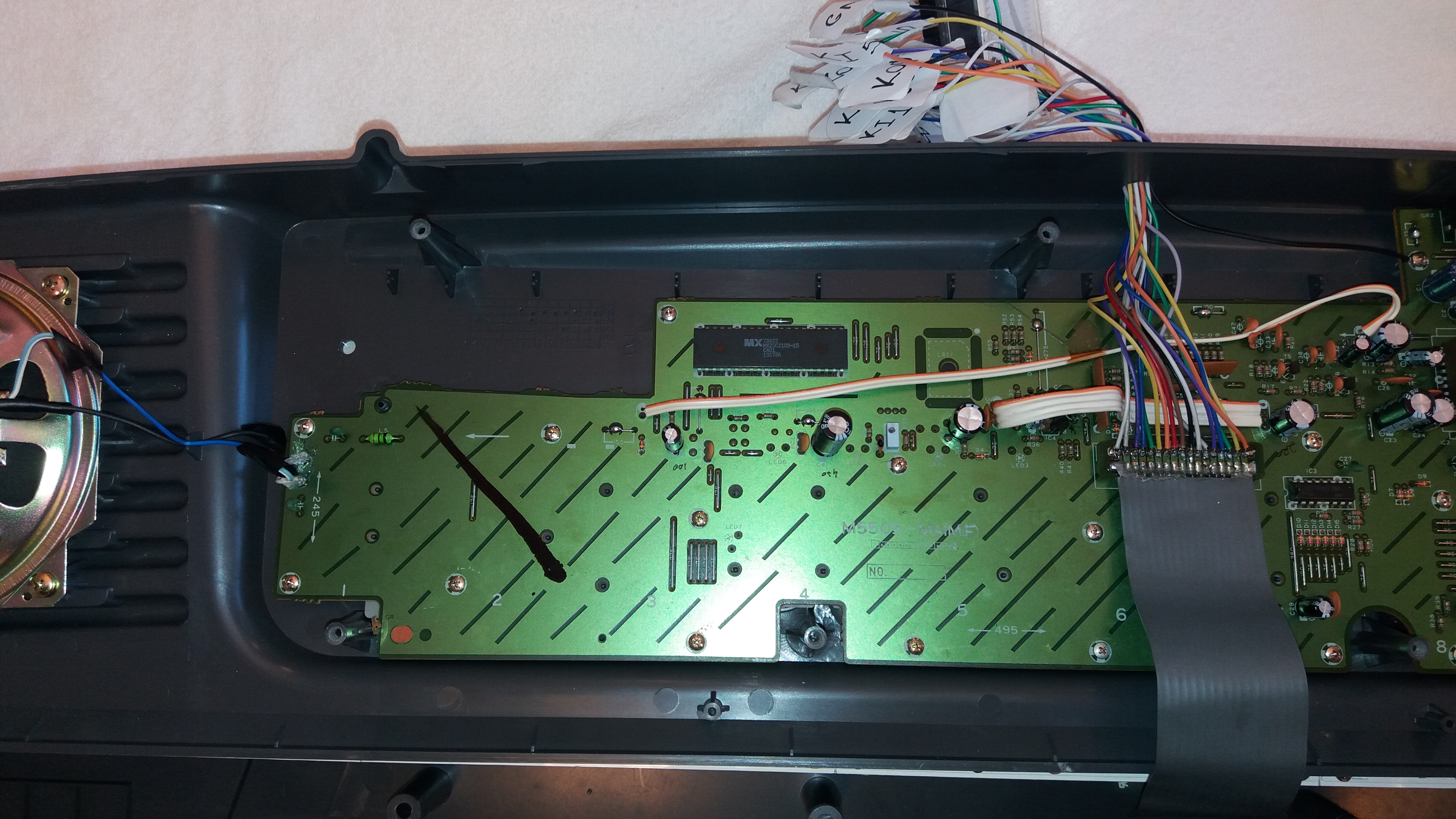 Soldered Jumper Cables overview with main PCB showing